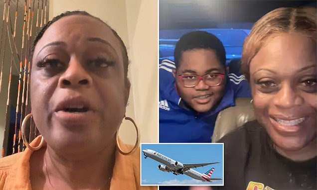 Mom sues American Airlines after son, 14, dies on board during medical emergency because 'defibrillator was faulty'