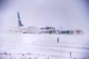 Passengers removed from WestJet aircraft after it skids off Halifax runway