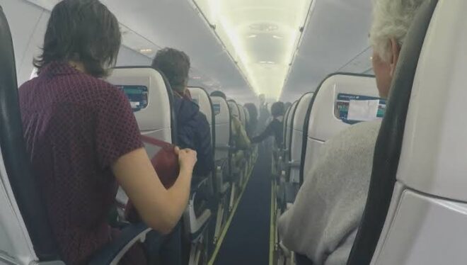 WESTJET PLANE EVACUATED AFTER SMOKE FILLS CABIN